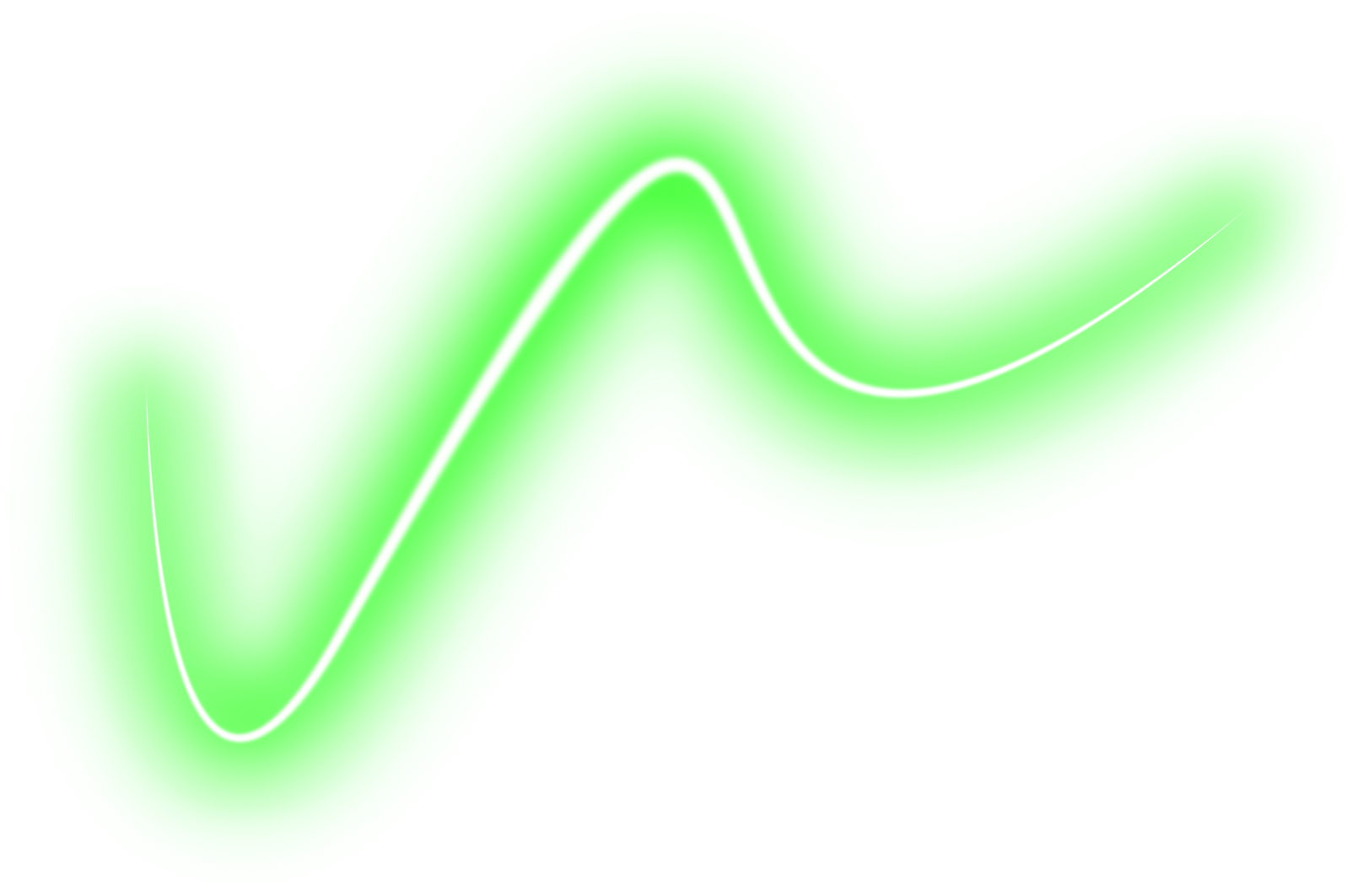 Glowing Green Neon Swirl Line